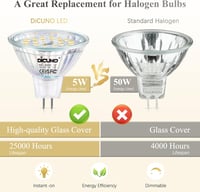 DiCUNO GU5.3 LED Izzó 5W - Dimmelhető MR16 Spotlámpa, Természetes Fehér 4000K, 500LM, 50W Halogén Helyettesítő, 120° Szórási Szög, Beltéri S 3