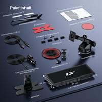 Avylet 9,26" Vezeték Nélküli CarPlay Kijelző Apple CarPlay & Android Auto Támogatással, IP67 Tolatókamerával, GPS Navigációval, Bluetooth 9