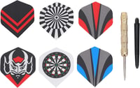 Ejoyous 18 részes acélhegyű darts készlet fém tűvel és szárnyakkal 5
