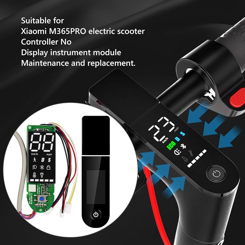 Yungeln Bluetooth V2.0 Roller Műszerfal 3 Csatlakozókábellel - Univerzális Verzió Xiaomi M365Pro Pro2 Elektromos Rollerhez - Vízálló Fém Ker