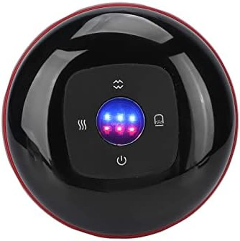 Piros elektromos köpölyöző masszírozó készülék, hordozható guasha eszköz fájdalomcsillapításra