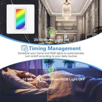 MoKo WiFi RGB Dimmer Okoskapcsoló 3db, Alexa/Google/Siri Kompatibilis 6