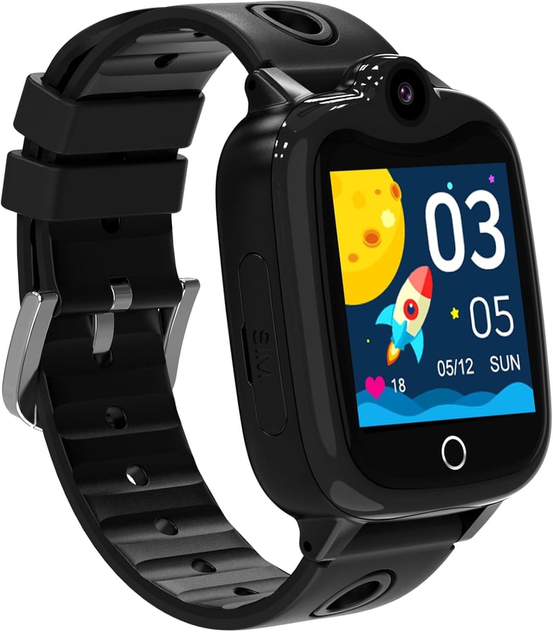 Ruopoem 4G Gyerek Okosóra GPS-szel, SIM-kártyás Telefon Videóhívás Vízálló