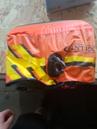 Nafukovací čln Intex Explorer Pro 200 pre 2 osoby, oranžový, 196x102x33 cm, ľahký gumený čln na leto 2