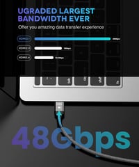 SNOWKIDS 8K HDMI Kábel 48Gbps, Férfi-Férfi, Ultragyors Adatátvitel 4