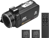 Camnoon 4K Akciókamera 56MP IPS Érintőképernyővel - WiFi, Arcfelismerés, Éjjellátó, Stabilizátor, 2 Akkumulátor és Távirányító 1