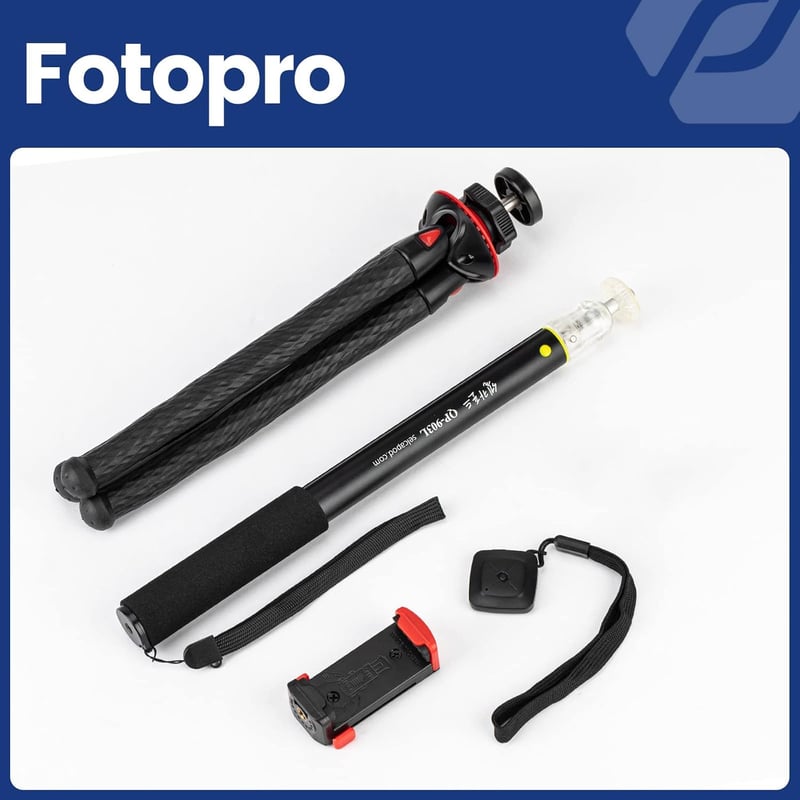 Fotopro 3 az 1-ben flexibilis szelfibot, állvány és telefontartó iPhone-hoz és kamerákhoz