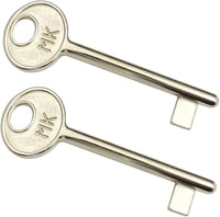 GAMOBIFER Passepartout Kulcs AGB Belső Zárakhoz - Nikkelezett Fém, 6mm, PATENT/CENTRO/POLARIS/MEDIANA EVOLUTION Sorozatokhoz, 2db 1