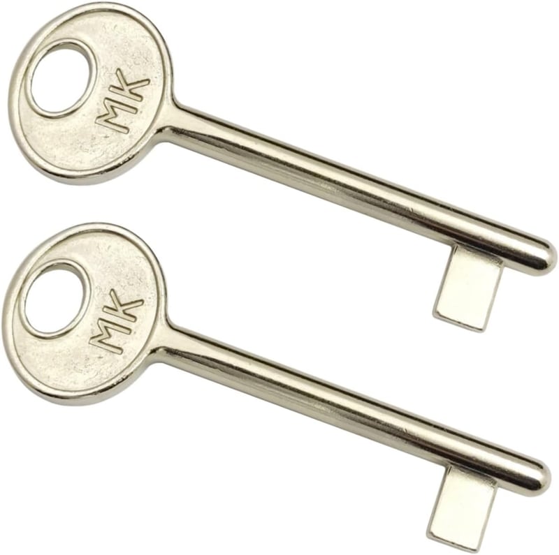 GAMOBIFER Passepartout Kulcs AGB Belső Zárakhoz - Nikkelezett Fém, 6mm, PATENT/CENTRO/POLARIS/MEDIANA EVOLUTION Sorozatokhoz, 2db