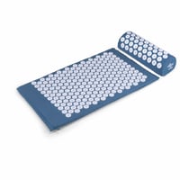 Saltea de acupresură Umbro cu pernă și 1 minge de masaj, albastru, 71x42 cm, cu geantă de transport, pentru masajul spatelui și al gâtului, yoga 2