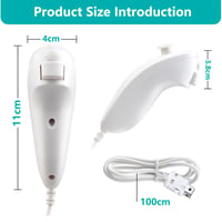 Nintendo Wii Vezetékes Nunchuck Mozgásérzékelős Kontroller - Fehér 4