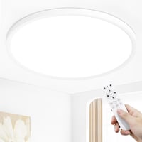 MOONSEA 60W Ultravékony LED Mennyezeti Lámpa, Távirányítós Fényerőszabályzás, 3000-6000K Színhőmérséklet, 60cm Kerek, Nappali, Hálószoba, Gy 1