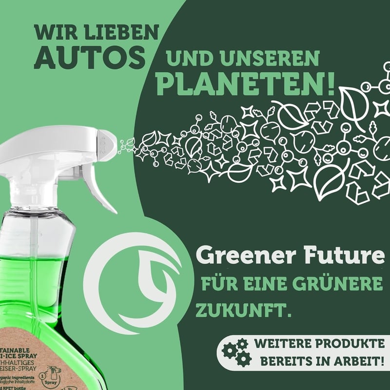 Greener Future Bio Jégoldó Spray Autóüvegre 750ml - Környezetbarát, Hatékony (3 db)