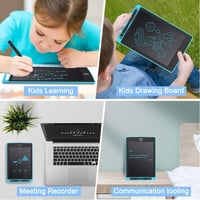 Tăbliță de desen LCD albastră 8,5" pentru copii - Cu ștergere parțială 3