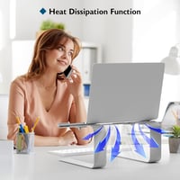 BONTEC Ergonomikus Laptop Állvány Íróasztalhoz, Ezüst Notebook Tartó 10-17,3 Hüvelykes Laptopokhoz Kompatibilis 4