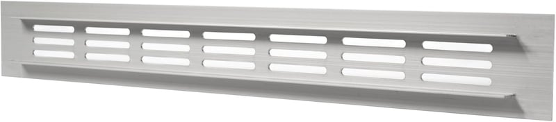 Vent Systems Alumínium Szellőzőrács 40x300 mm - Ezüst Légbeömlő Nyílás Beltéri/Kültéri Használatra, Fűtés-Hűtés Rendszerekhez