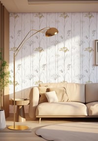 myforHD Öntapadós Tapéta Virágmintával - Dekoratív Bútorfólia Vintage Növény és Levél Dizájnnal - 44 cm x 300 cm - Nappali Faldekoráció 3