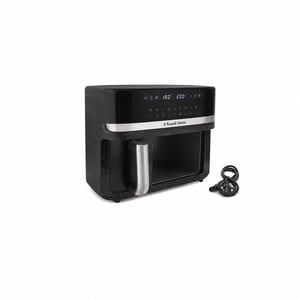Friteuză cu aer cald Russell Hobbs Satisfry 27681-56 cu coș dublu, 9L, ecran tactil — lipsește coșul din dreapta, zgâriată (stare: vezi a 2-a fotografie)