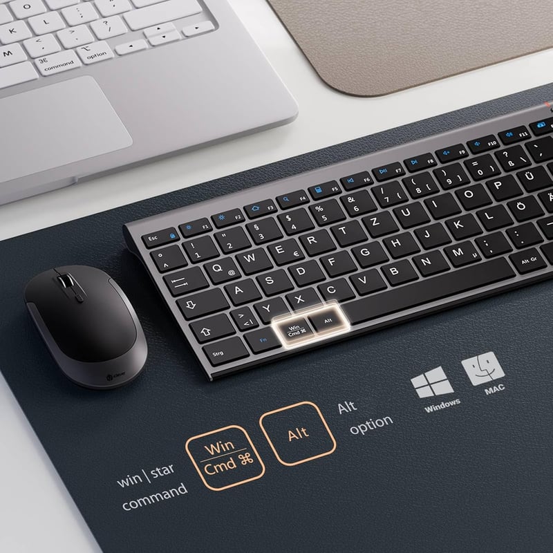 iClever Bluetooth Billentyűzet - Összehajtható, Vezeték Nélküli, Hordozható Klaviatúra Okostelefonhoz, Tablethez, Laptophoz