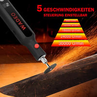 WADEO 8V 100W Mini Csiszológép LED-del, 157 Tartozékkal, Barkácsoláshoz 2