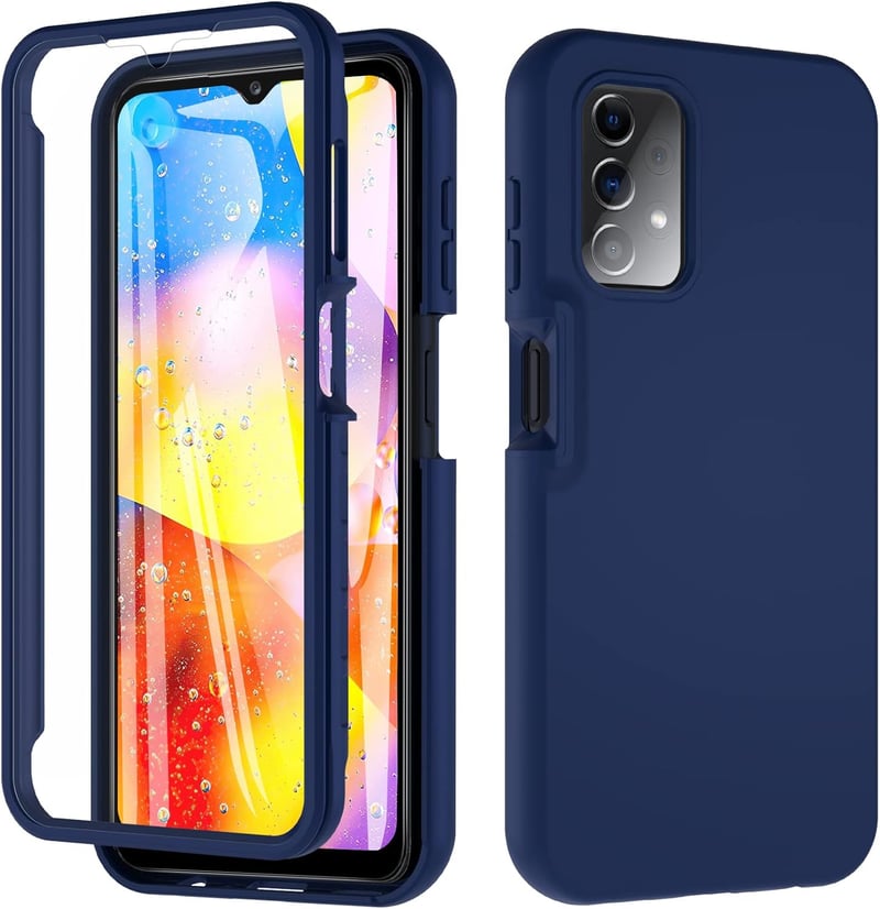 Samsung Galaxy A13 360 fokos védőtok beépített kijelzővédővel - Kék