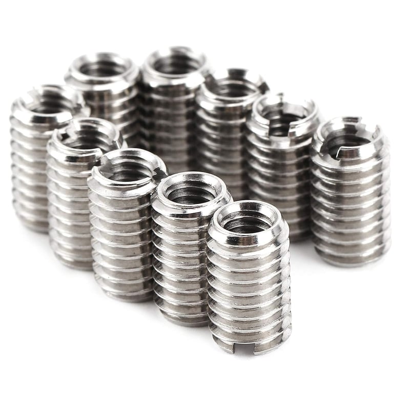 Hililand M4 x 0.7 mm - M6 x 1 mm Rozsdamentes Acél Menetes Szűkítő Anya Számítógépekhez, Lámpákhoz és Gépekhez - 10 db Csomag