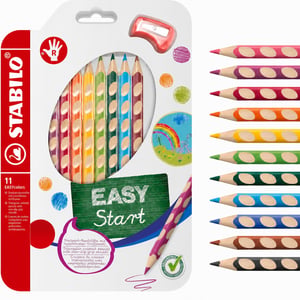 STABILO EASYcolors ergonomická trojhranná farebná ceruzka pre pravákov, mix farieb, 11 ks (bez strúhadla)