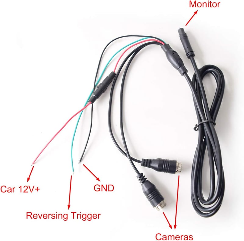 EKYLIN 7 Colos Autó Monitor - 4-Pin Csatlakozó, 800x480 HD Felbontás, Tükröződésmentes, Nagy Fényerő, 12V-24V Teherautó, Busz, Lakókocsi, Ka