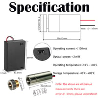 CTRICALVER 520 nm Zöld Lézer Vonal Modul 3-5V Fém Házzal - Ipari Szintezéshez, Pozicionáláshoz, DIY Projektekhez + AA Elemtartóval 5