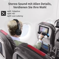1Mii Bluetooth 5.3 repülőgép adapter fülhallgatókhoz, 30 órás üzemidő, töltőtokkal 3