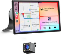 Avylet 9" Vezeték Nélküli CarPlay Kijelző - Apple CarPlay & Android Auto Támogatás, Mágneses Tartó, GPS Navigáció, IP67 Tolatókamera, Blueto 1