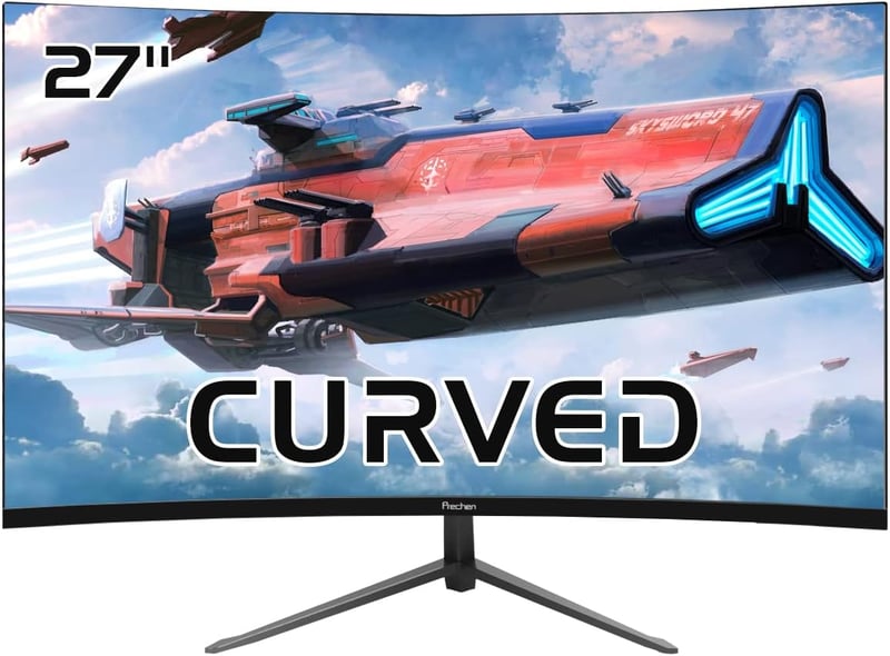 Prechen 27" QHD Ívelt Gamer Monitor - 240Hz, 1ms, 2560x1440, IPS, HDR400, AdaptiveSync, Beépített Hangszórók, VESA, DisplayPort, HDMI