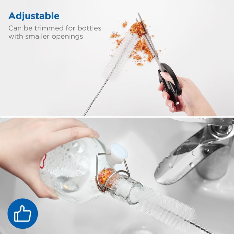 SodaStream palackmosó kefe 45 cm-es, puha pomponnal - Karcolásmentes üvegtisztító