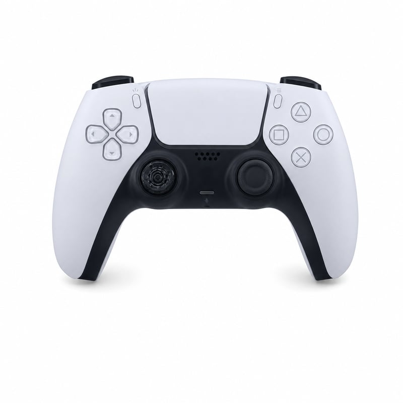 Bezdrôtový ovládač Sony DualSense pre PS5, biely – Použitý, driftovanie joysticku — Joystick driftuje/zasekáva sa (stav: viď 2. obrázok)