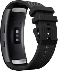 MoKo Szilikon Óraszíj Samsung Gear Fit 2 SM-R360/Fit 2 Pro SM-R365 Okosórához - Fekete Sportpánt Cserekarszíj 1