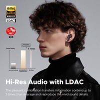 SoundPEATS Capsule3 Pro Hi-Res Bluetooth Fülhallgató, LDAC, Hibrid Aktív Zajszűrés, 6 Mikrofon, 52 Órás Üzemidő, Átlátszó Fekete 2