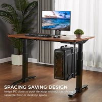 EUREKA ERGONOMIC Asztali PC Tartó - 360° Forgatható, Állítható Magasságú és Szélességű Számítógépház Tartó Asztal Alá, Fekete, 20kg Teherbír 3