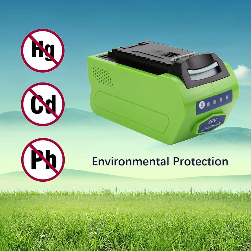 Exmate Li-Ion 40V 5.0Ah Akkumulátor GreenWorks G-MAX Szerszámokhoz - Kompatibilis 29472 29282 2601102 24252 29462 29302 29662 Modellekkel