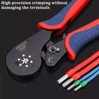 ZONJIE Krimpelő Fogó 0,08-16 mm² Vezetékvég Érvéghüvelyekhez, Ergonomikus Fogantyú, Ipari és Barkács Használatra, 30-5AWG Méretekhez 8