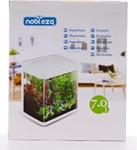 Nobleza 7 literes nano akvárium LED világítással és szűrővel, fehér 8
