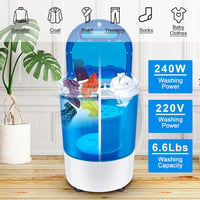 Display4top Kompakt Mini Mosógép 3kg Kapacitással, Kék 3