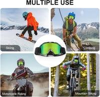 Motoros Szemüveg - UV Védelem, Szélálló, Porálló, OTG Kompatibilis - ATV, Dirt Bike, Motocross, Kerékpár, Sí és Hegymászás 6