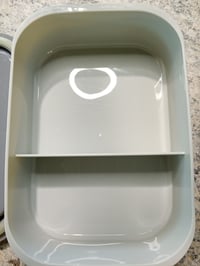 Casetă pentru prânz BIBURY Bento Box 1,9 L, 4 compartimente, cu tacâmuri și 2 recipiente pentru sos — diferență de nuanță, model gri (stare: vezi a 2-a imagine) 2