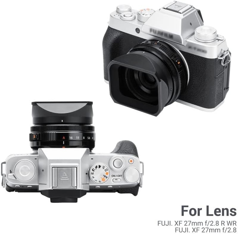 Fujifilm XF 27mm F2.8 R WR objektívhez JJC fém napellenző és sapka