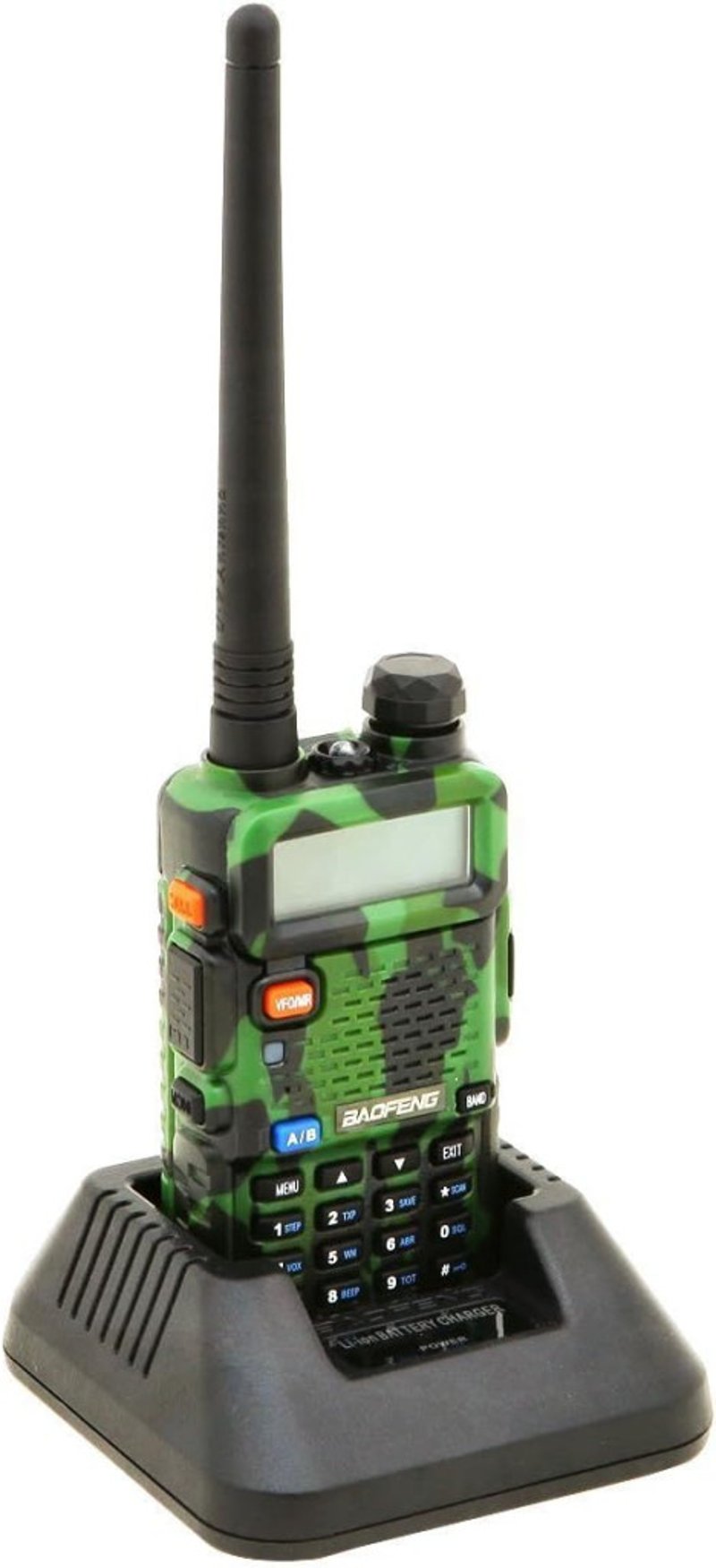 Baofeng UV-5R kézi adóvevő, zöld - Kétsávos walkie-talkie LCD kijelzővel és headsettel