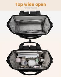 LOVEVOOK Nagy Kapacitású Női Laptop Hátizsák 17 Colos, Vízálló Utazó Táska Adatkábel Tartóval, Elegáns Iskolai Munkához Egyetemre Fekete 3
