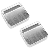 Fém Cigarettasodró Doboz 2db - Ezüst, 78mm-es 1