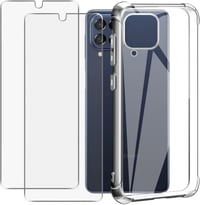 Samsung Galaxy M53 5G átlátszó tok + 2db üvegfólia szett 1