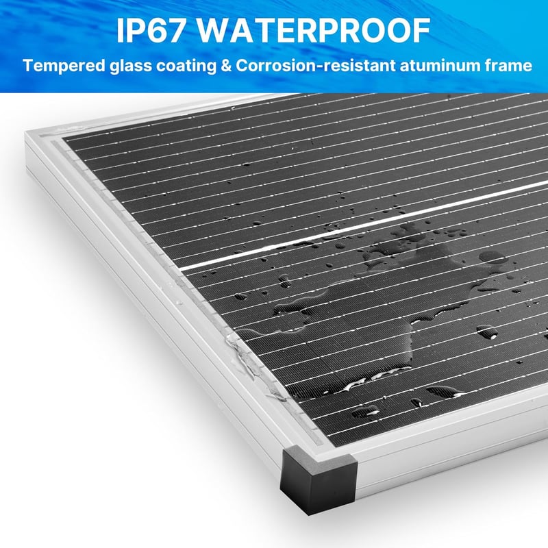 Nicesolar 100W monokristályos napelem panel 12V-os akkumulátorokhoz, lakókocsikhoz, hajókhoz