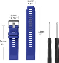MoKo 22mm Szilikon Óraszíj Garmin Fenix 5/6/7, Forerunner 935/945/955/965, Approach S60/S62/S70 Okosórákhoz - Gyorscsatlakozós Csuklópánt, K 7